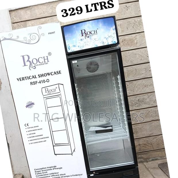 Roch 329 L Upright Showcase Chiller With Glass Door Led Lighting