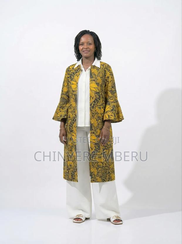 Yellow Kitenge / Ankara Kimono Jacket - thumbnail 2