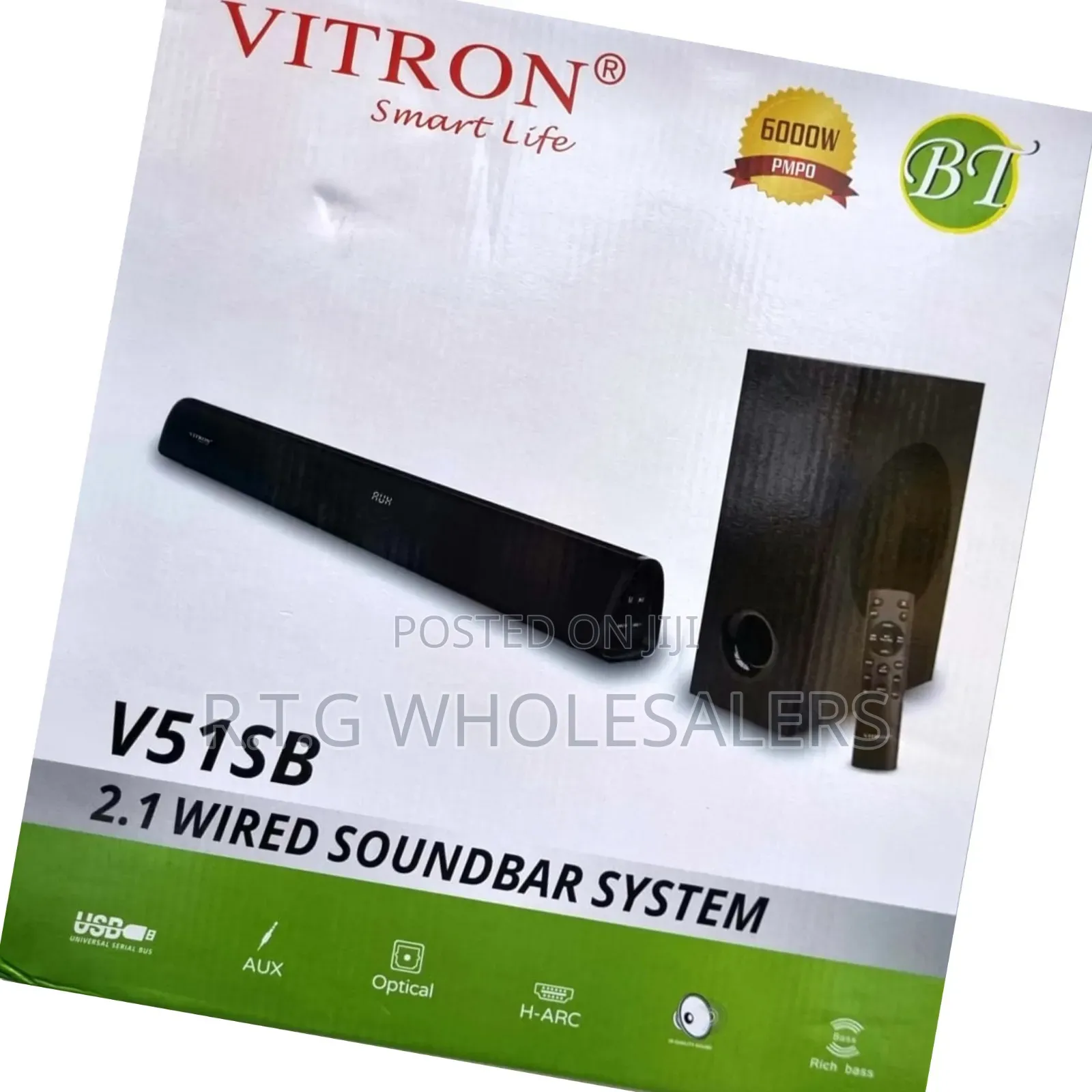 Vitron V51sb 2.1‐Channel Soundbar W/ Subwoofer Multi‐Input