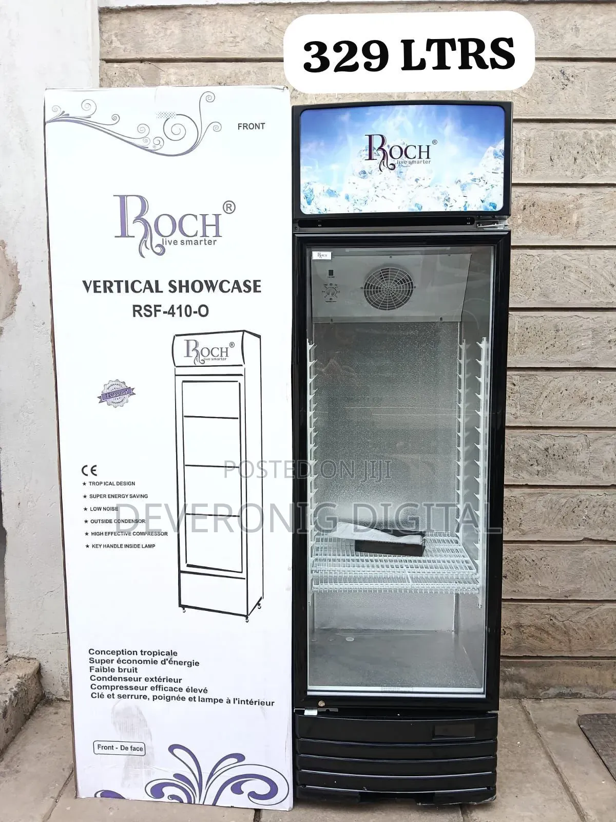 *Roch Showcase Display Fridge 329l Freezer
