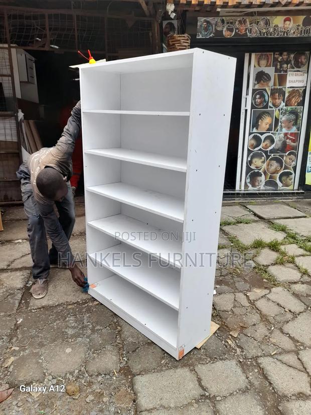 Modern White Bookshelf – Stylish Storage Solution - main view