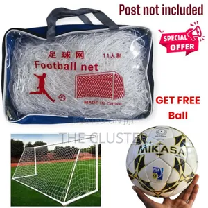 A Pair of Football Net Plus Free Mikasa Ball