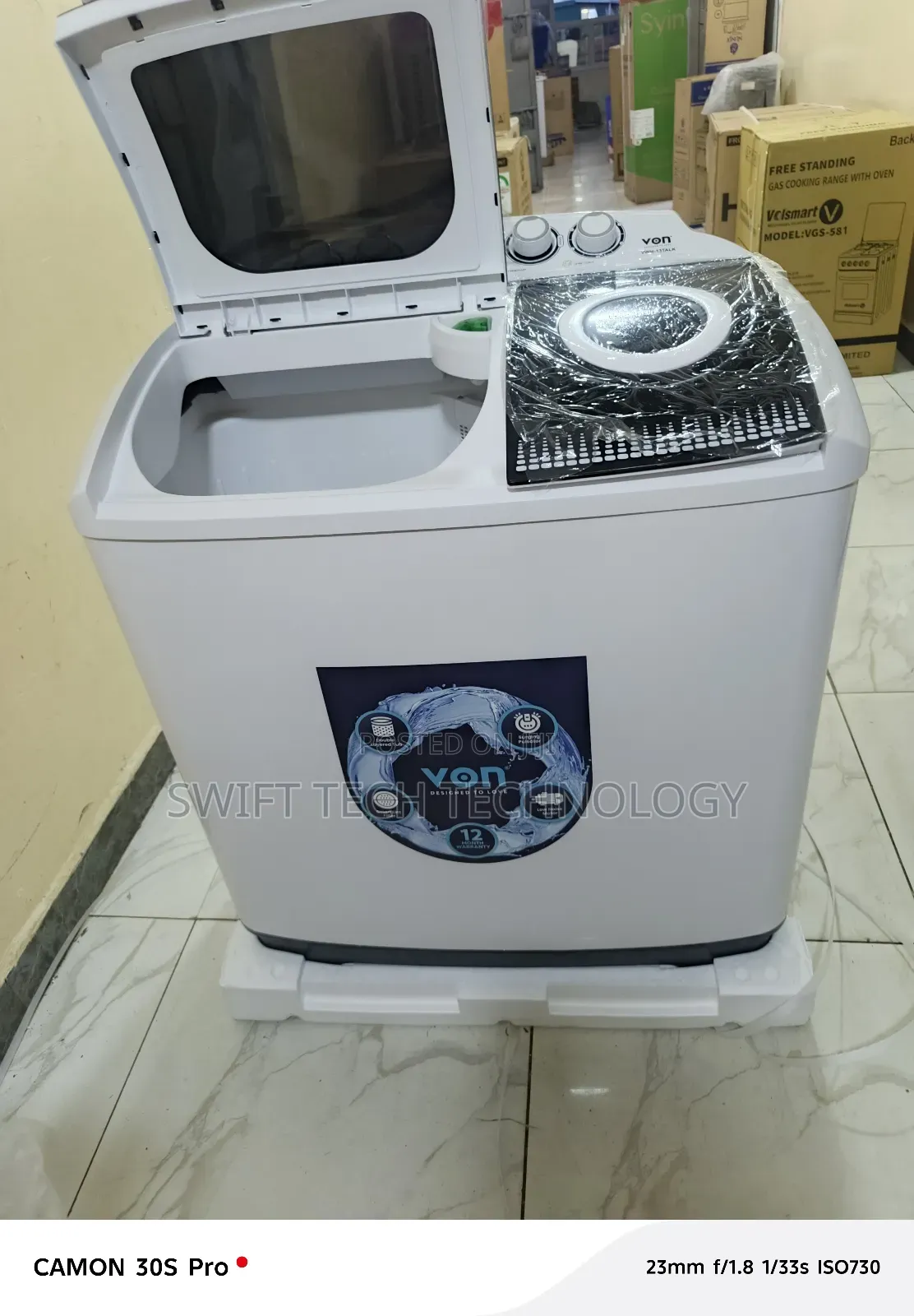 Von Washing Machine 13kg Twin Tub Wash and Spin