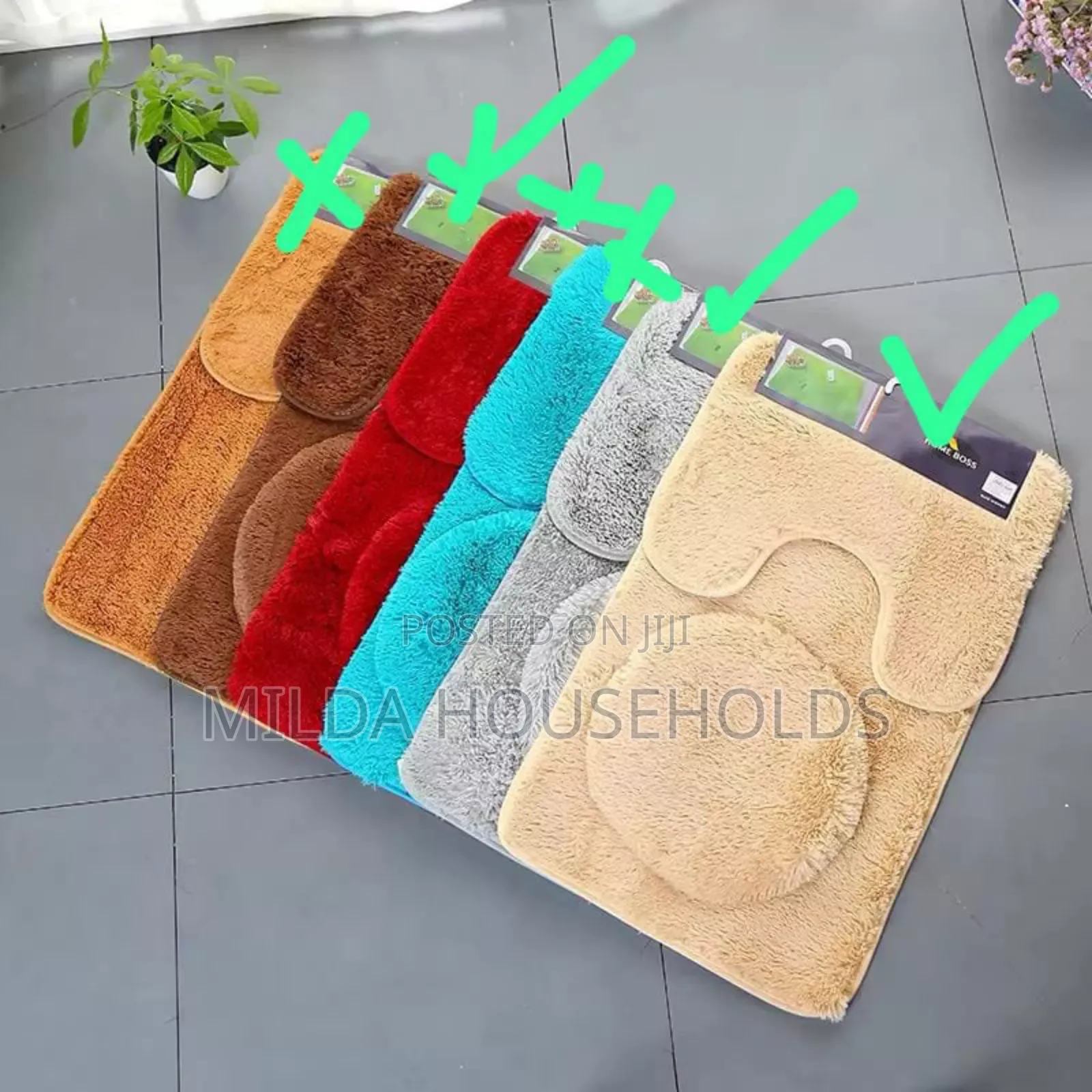 3 in 1 Fluffy Toilet Mats