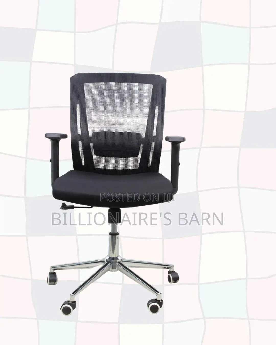 Mid-Back Chair Chrome Base • Space-Saving Fit