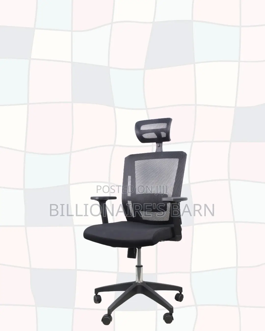 Black Ergonomic Office Chair | Neat Look, Adjustable Headrest