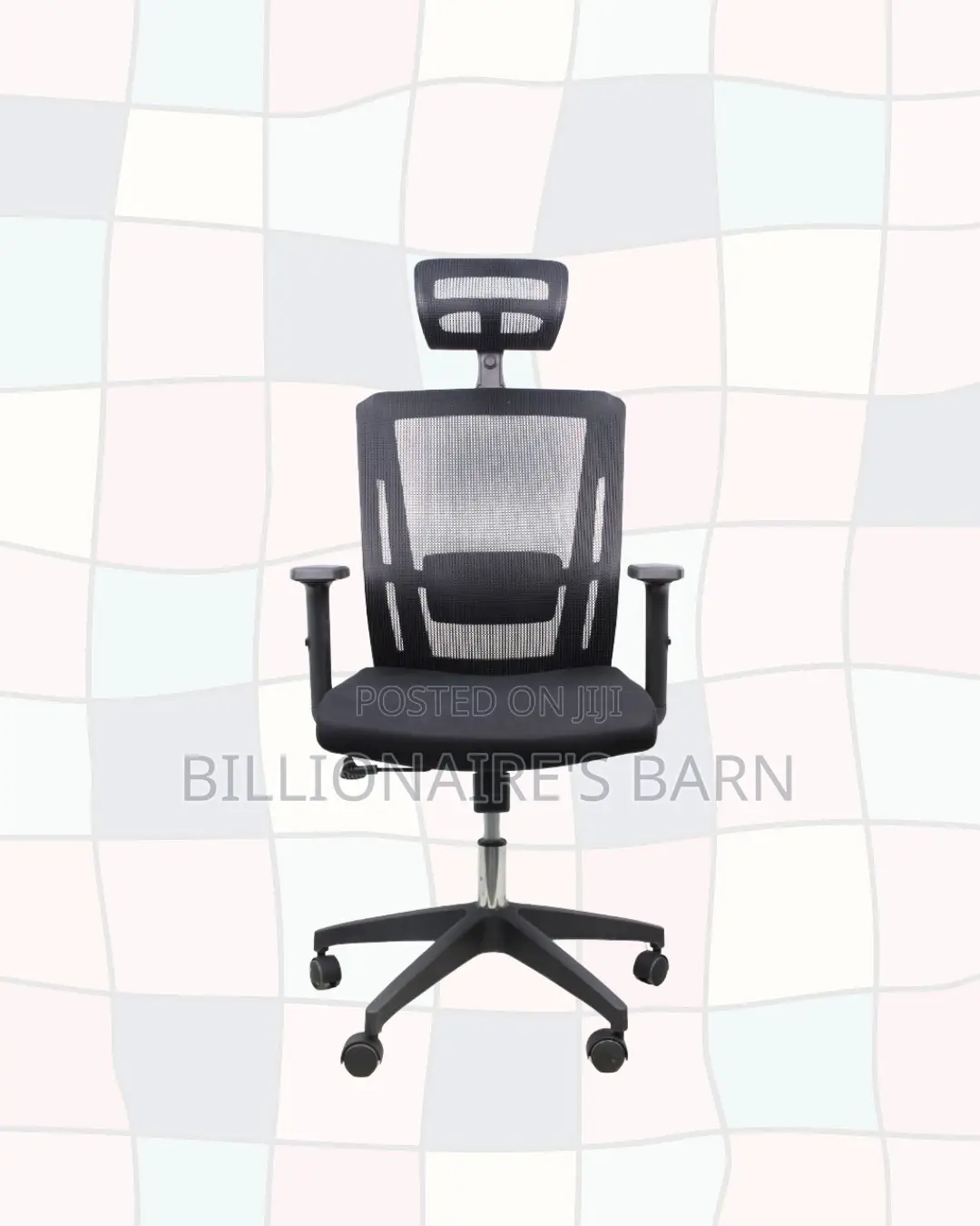 Black Ergonomic Office Chair | Neat Look, Adjustable Headrest