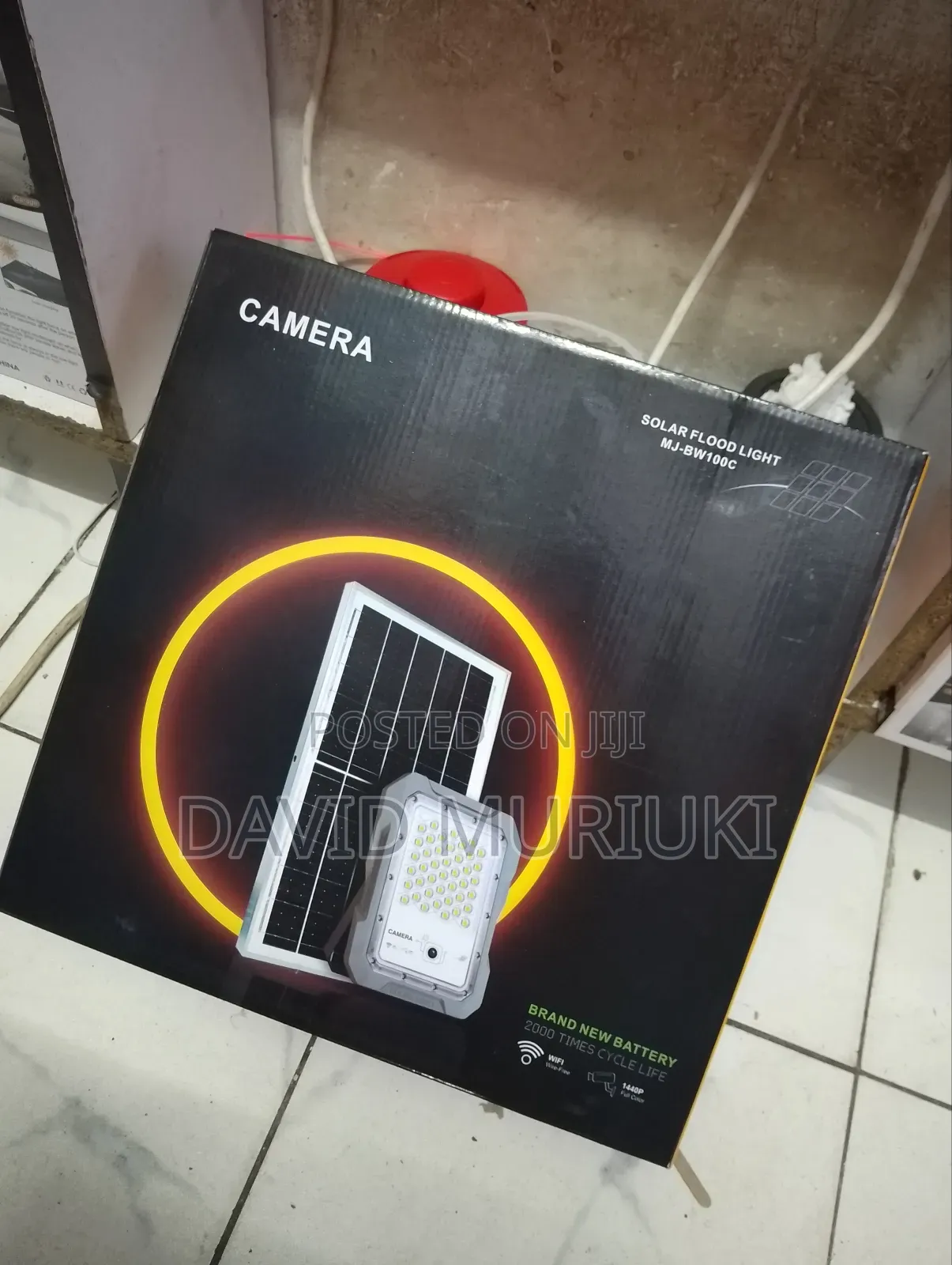 Solar Floodlights Mj Bw 100w With a CCTV Camera