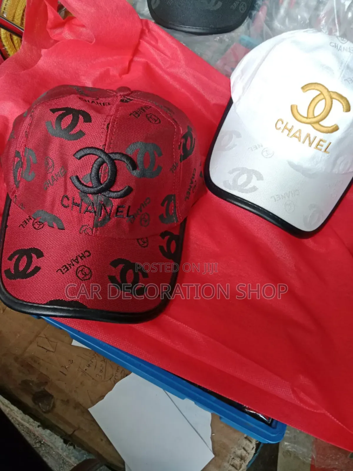 2pcs Chanel 3d Logo Embroidered Caps