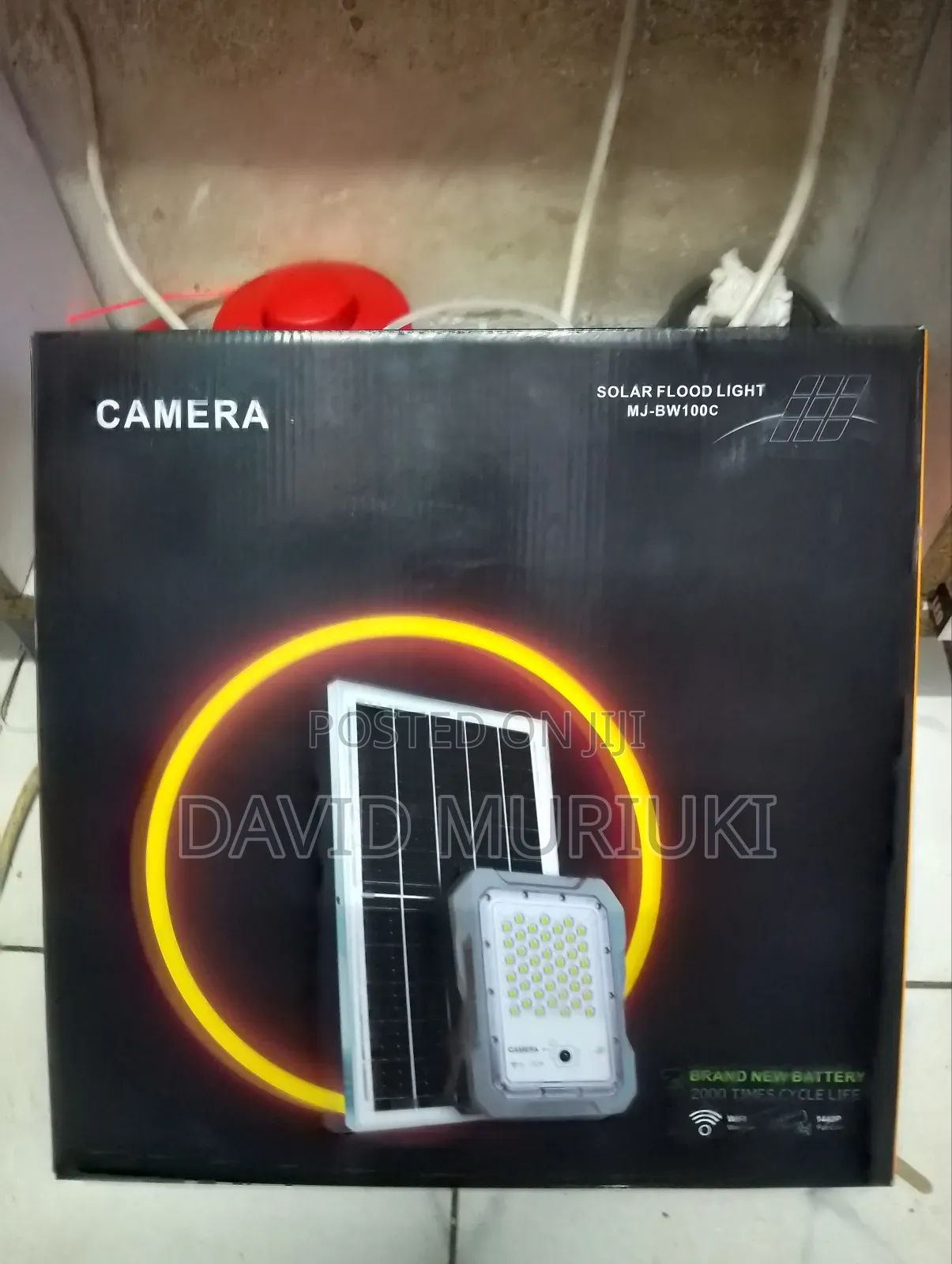 Solar Floodlights Mj Bw 100w With a CCTV Camera