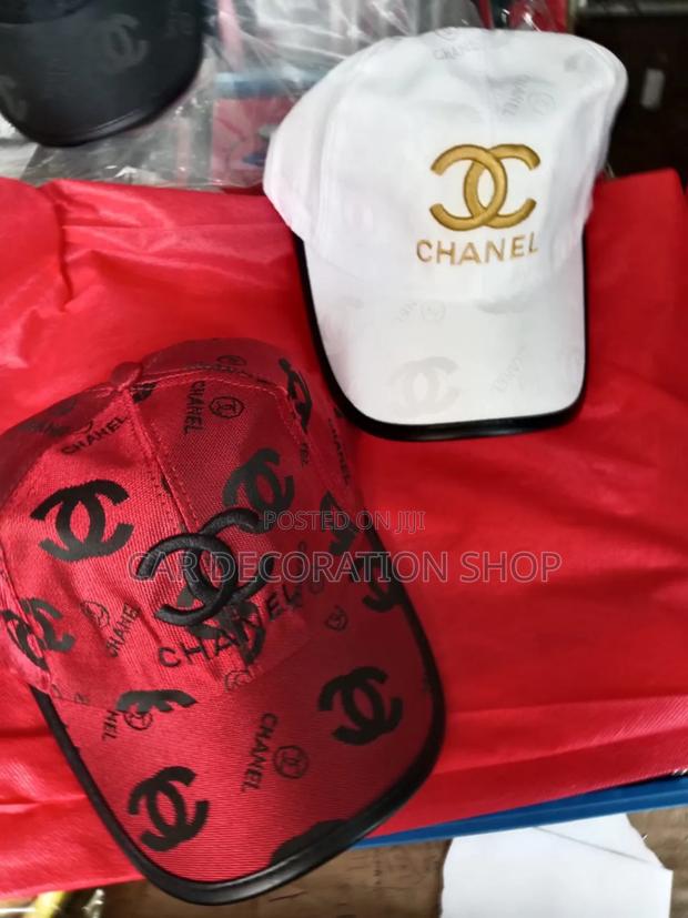 2pcs Chanel 3d Embroidered Breathable Polyester Caps - thumbnail 2