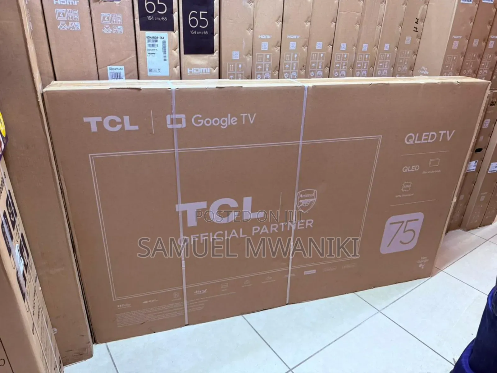 TCL 75′′ Qled Uhd HDR Google Smart Tv Frameless Screen