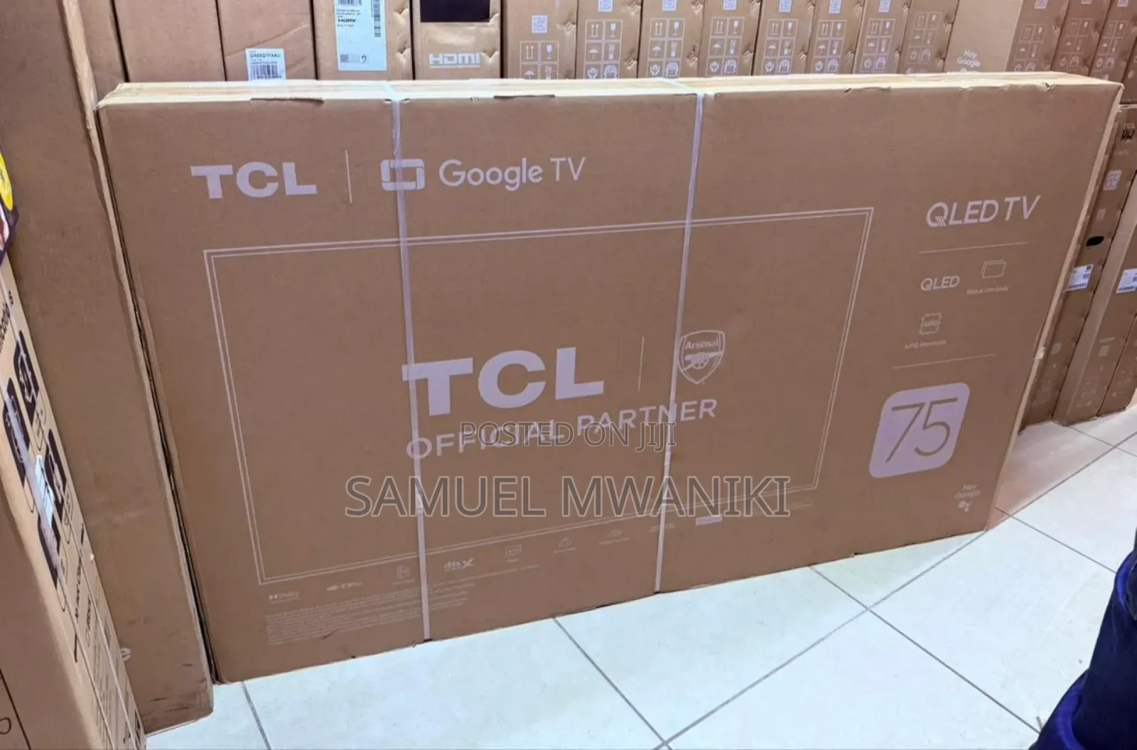 TCL 75′′ Qled Uhd HDR Google Smart Tv Frameless Screen