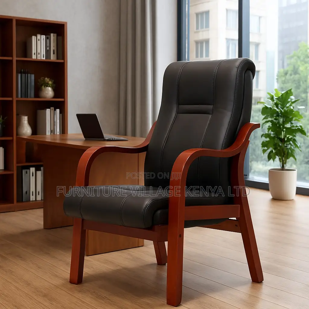 Office Chair; Office Chair ;Executive Office Chair With Mahogany Frame