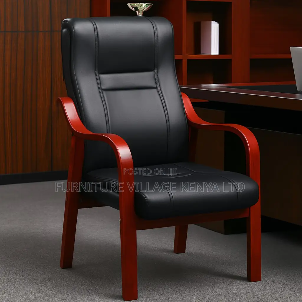 Office Chair; Office Chair ;Executive Office Chair With Mahogany Frame
