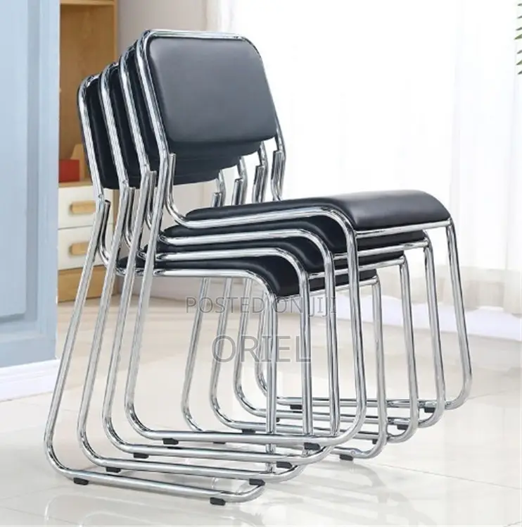 Office Chairs; High-Quality Chrome Frame Stack Chair