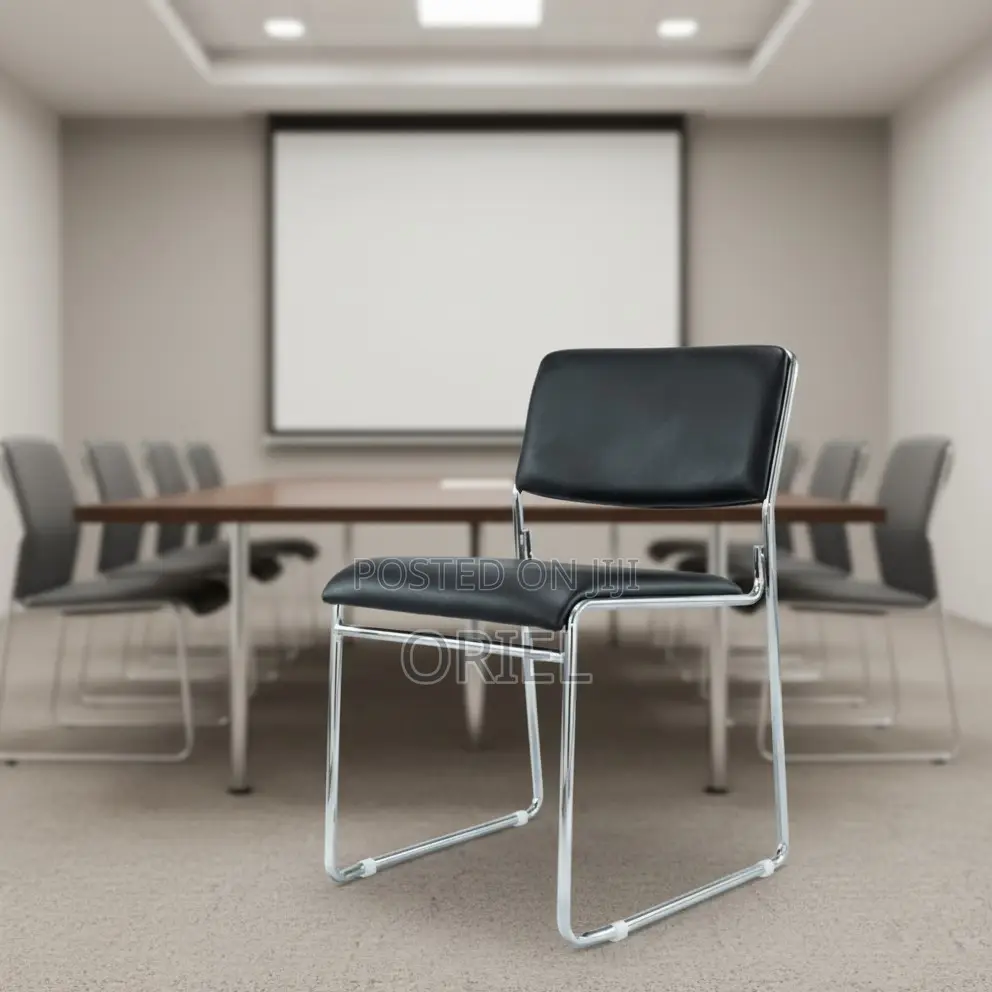 Office Chairs; High-Quality Chrome Frame Stack Chair