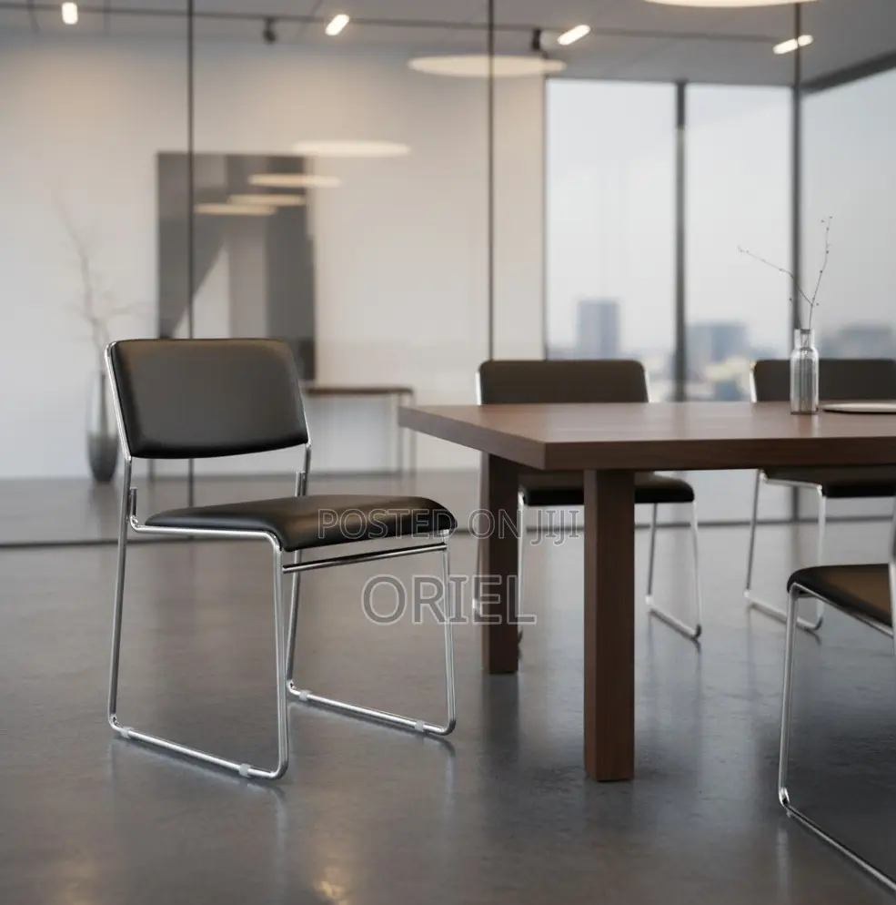 Office Chairs; High-Quality Chrome Frame Stack Chair