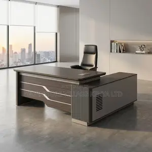 Office Desk; 180cm Executive Office Desk With Drawers