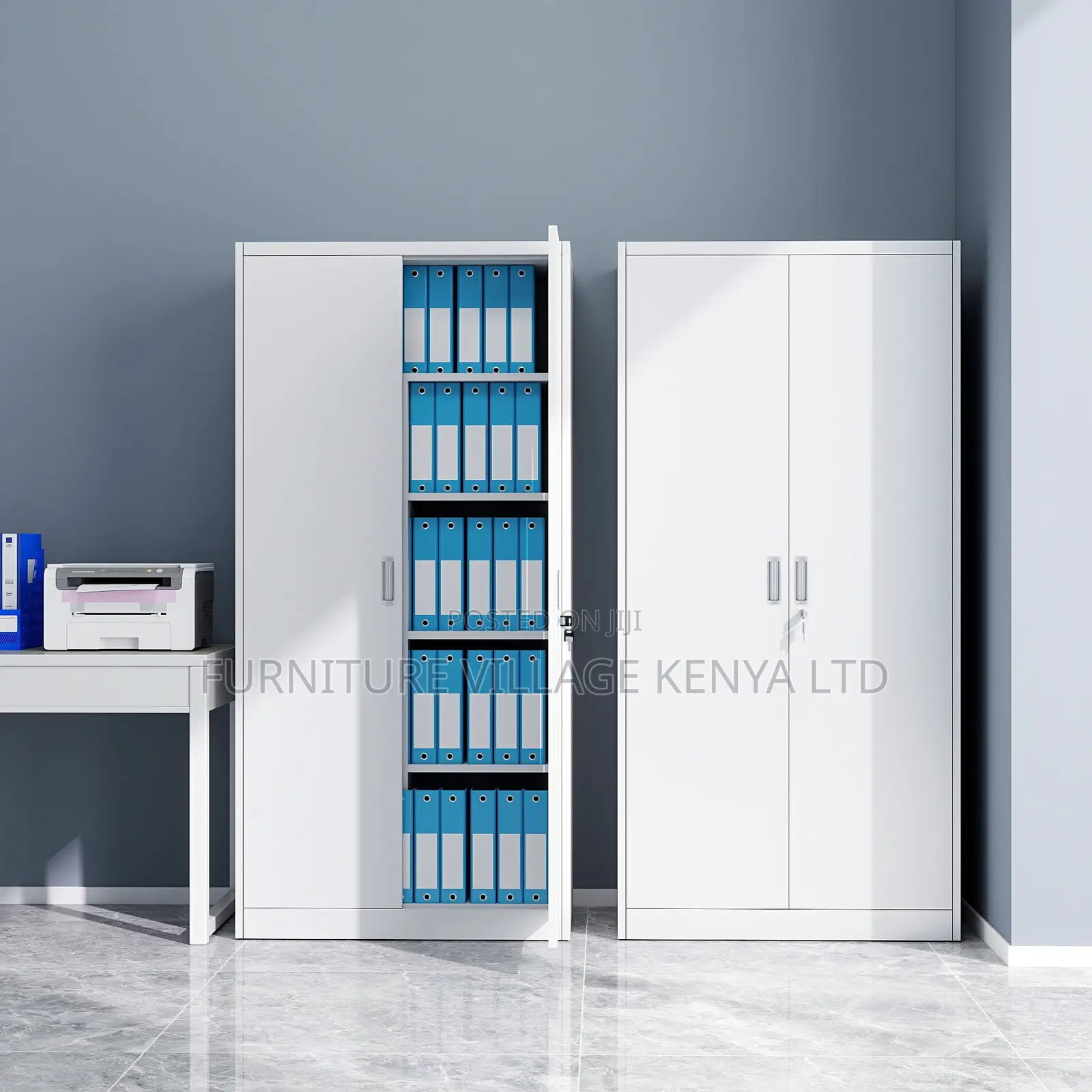 Office Cabinet; 2-door Full Metallic Office Filling Cabinet