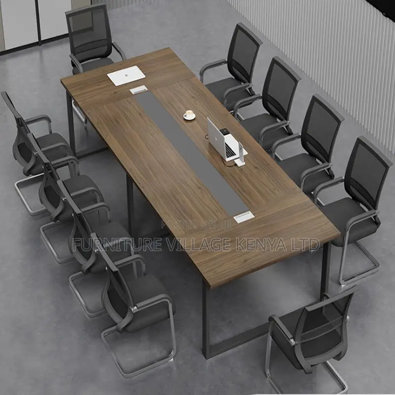 Boardroom Table; 2.4m Hard Wood Boardroom Office Table