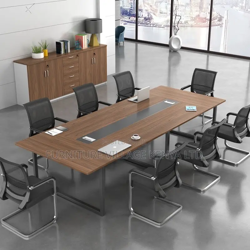 Boardroom Table; 2.4m Hard Wood Boardroom Office Table