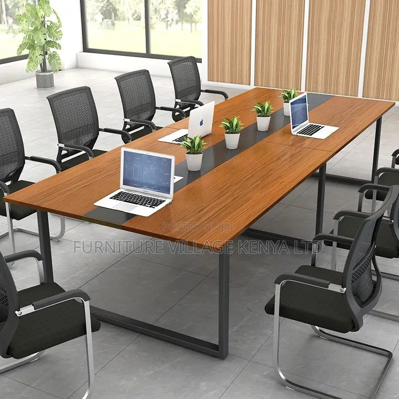 Boardroom Table; 2.4m Hard Wood Boardroom Office Table