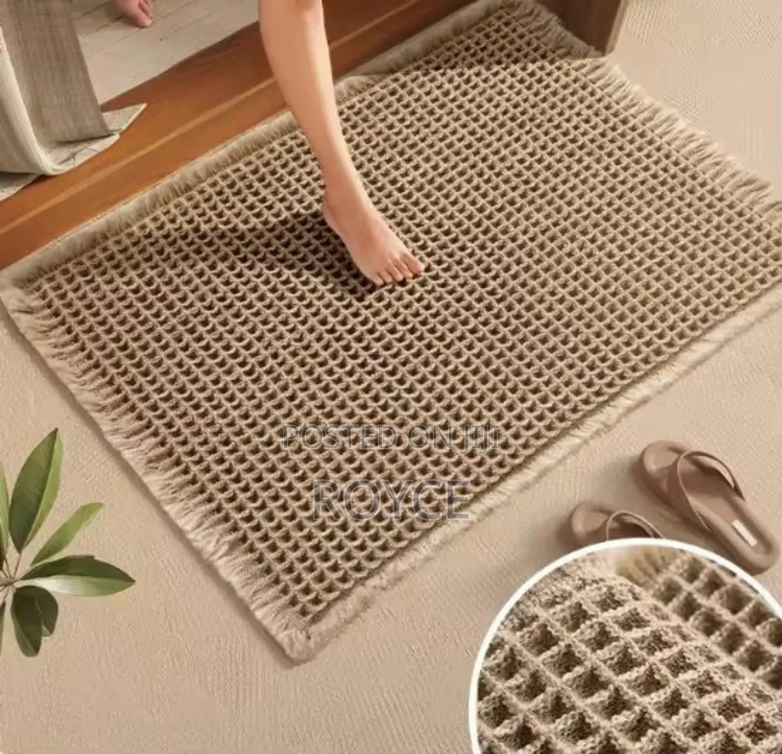 Minimalist Waffle Door Mat - { 46cm* 77cm}