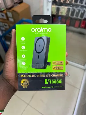 Oraimo Magpower 15 10000mah Magnetic Wireless Wired Power Bank