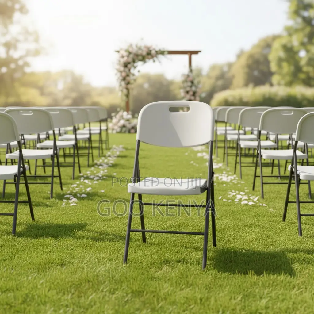 Home Chair; Stackable White Folding Event Chair For Weddings