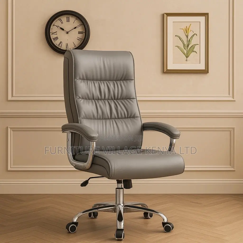 Office Chair; High-back Executive Office Leather Seat