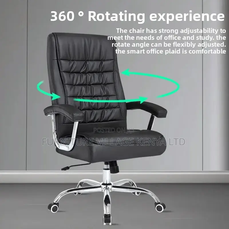 Office Chair; High-back Executive Office Leather Seat