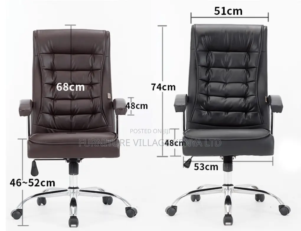 Office Chair; High-back Executive Office Leather Seat
