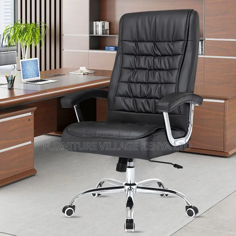 Office Chair; High-back Executive Office Leather Seat