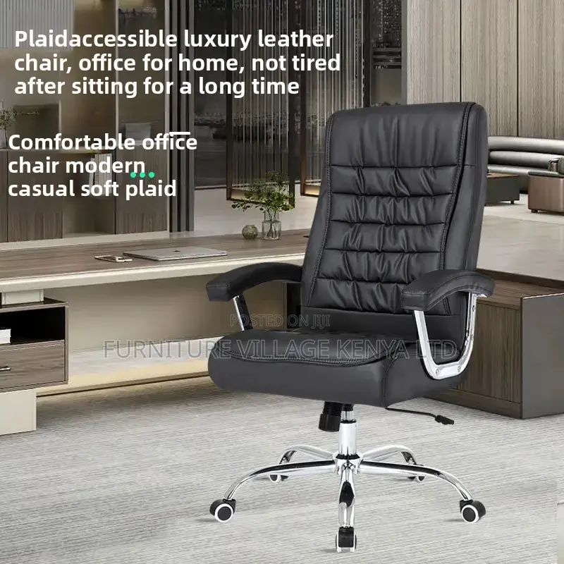 Office Chair; High-back Executive Office Leather Seat