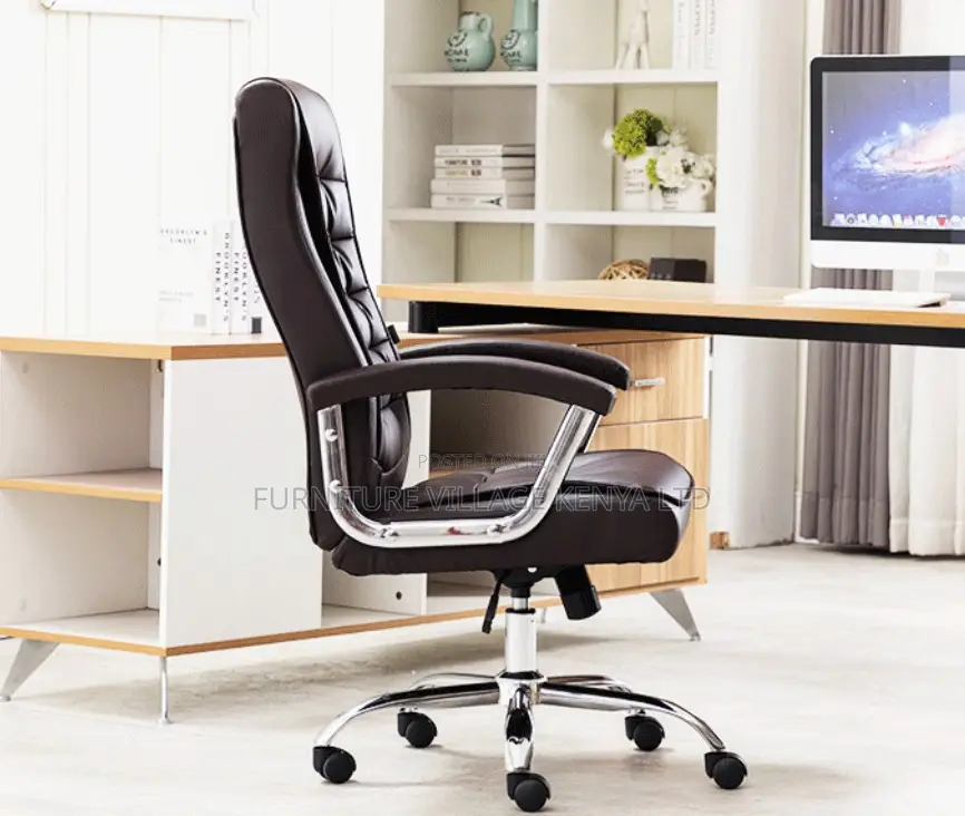Office Chair; High-back Executive Office Leather Seat