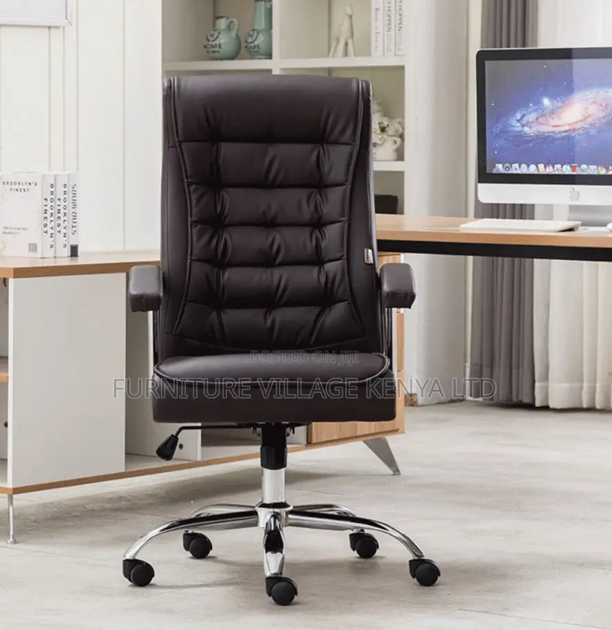 Office Chair; High-back Executive Office Leather Seat