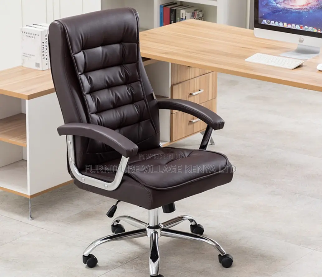 Office Chair; High-back Executive Office Leather Seat
