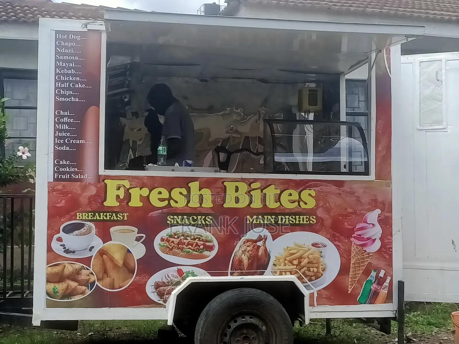 Food Truck 8 Feet by 5.5 Feet.