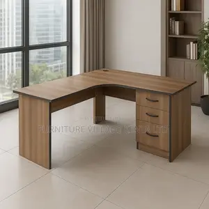 Office Desk; L-shaped Desk With Storage Drawers