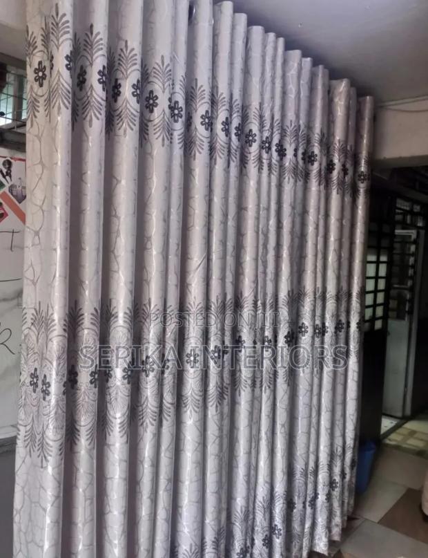 Grey Shinny Curtains Curtains Environmental Friendly Robertson's