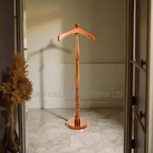 Coat Hanger; Modern Executive Mahogany Coat Hanger