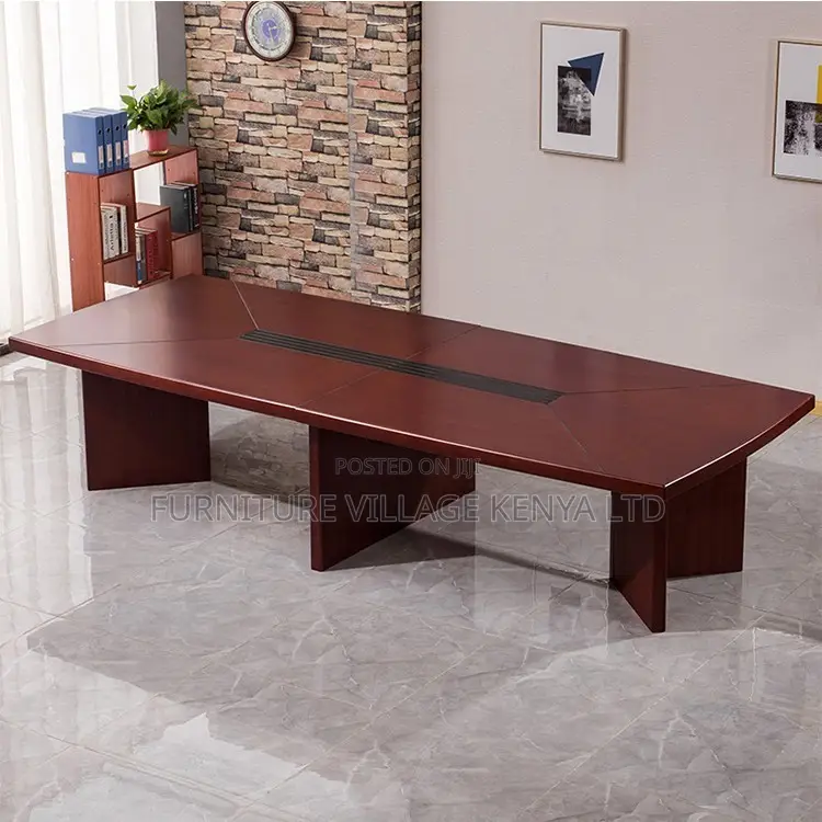 Boardroom Table; 3.5m Mahogany Finish Office Conference Table