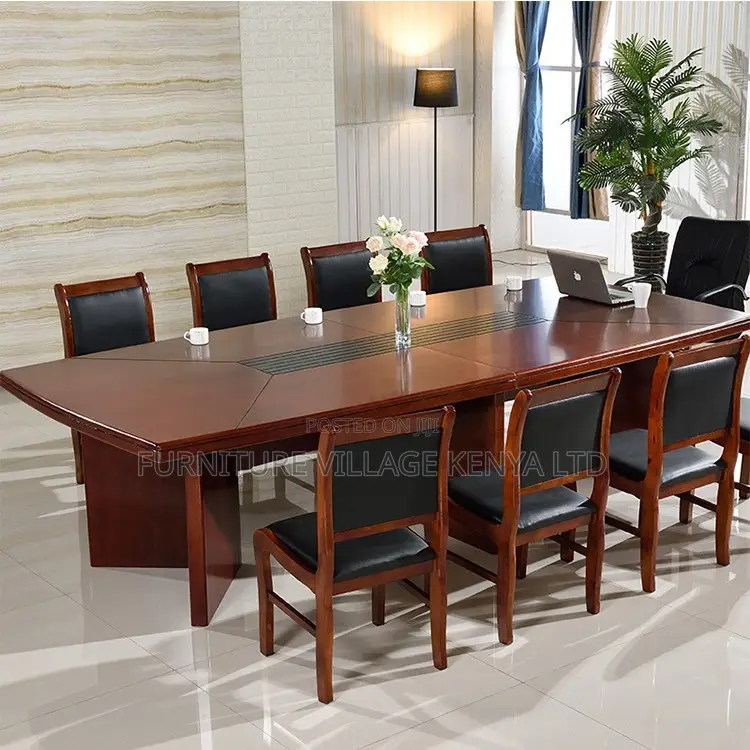 Boardroom Table; 3.5m Mahogany Finish Office Conference Table