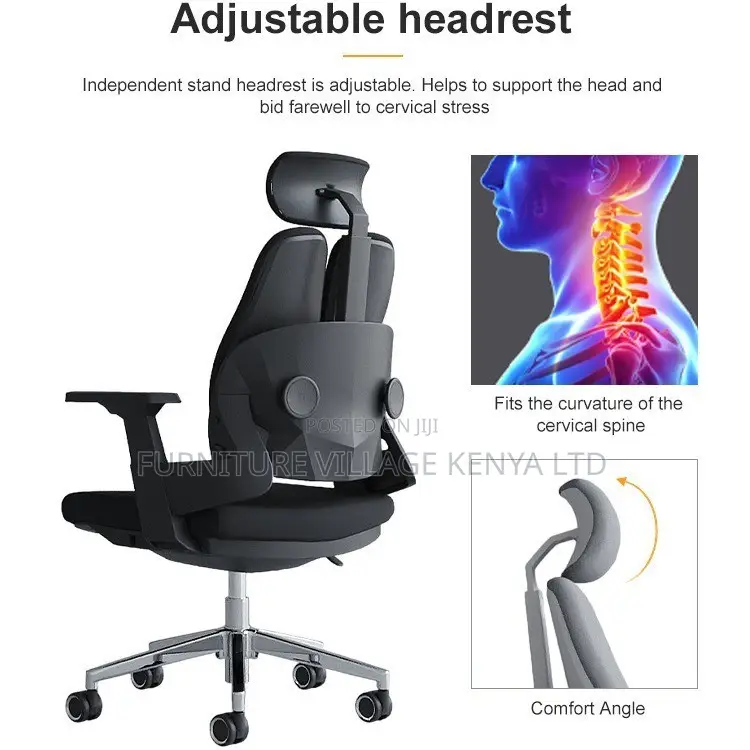 Office Chair; Executive Orthopedic Dual Office Seat