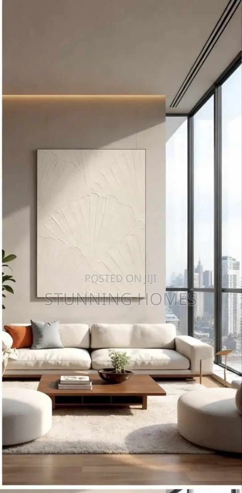 Minimalist Warm Textured Large Wall Art