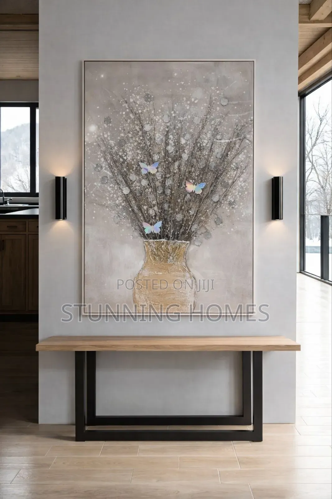 Minimalist Warm Textured Large Wall Art