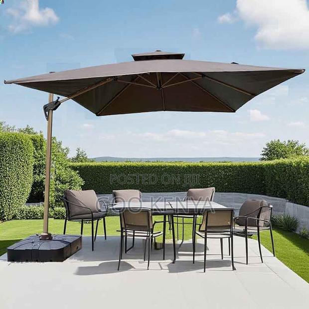 Home Sun Shade; Modern Outdoor Garden Umbrella With Solar Power