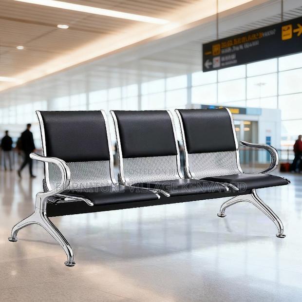 Waiting Bench; 3-seater Waiting Bench With Pu Cushions - thumbnail 4