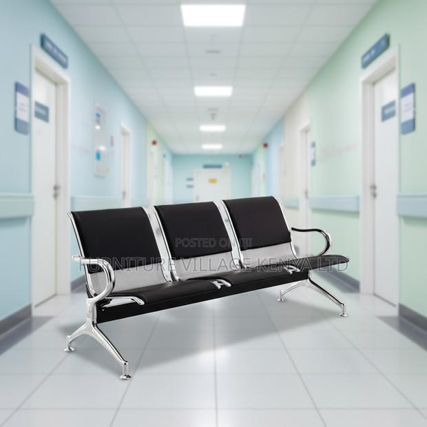 Waiting Bench; 3-seater Waiting Bench With Pu Cushions - thumbnail 5